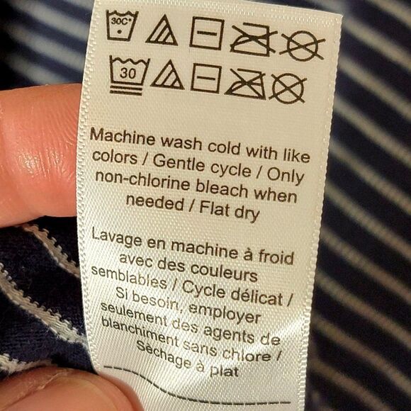 Untuckit Lambert Shirt Mens XL Crew Neck Long Sleeve Pullover Blue Casual Stripe - Picture 8 of 11